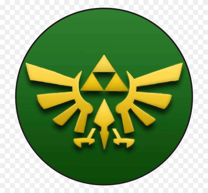 720x720 Главная Пин Кнопки Назад Легенда О Zelda Triforce Легенда О Zelda Green, Символ, Логотип, Товарный Знак Hd Png Скачать