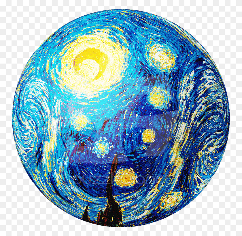757x757 La Noche Estrellada C., Esfera, El Espacio Ultraterrestre, Astronomía Hd Png