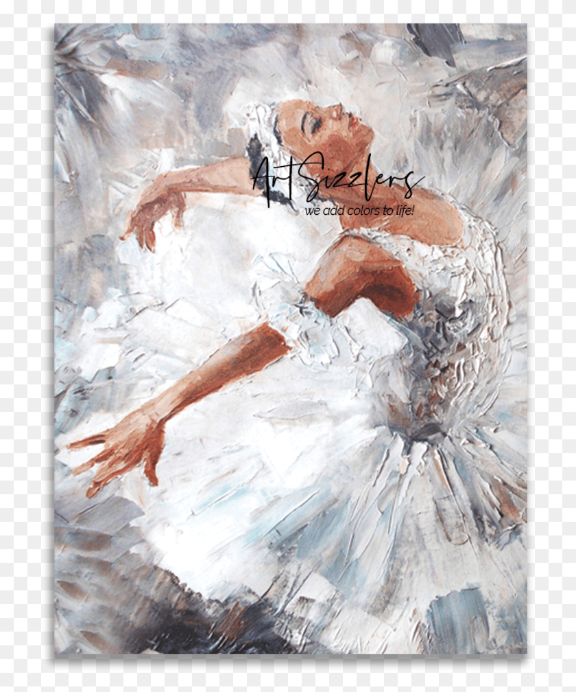 718x948 Home Wall Paintings Modern Art Modern Art White Ballet Dancer Oil Painting, Bird HD PNG Download