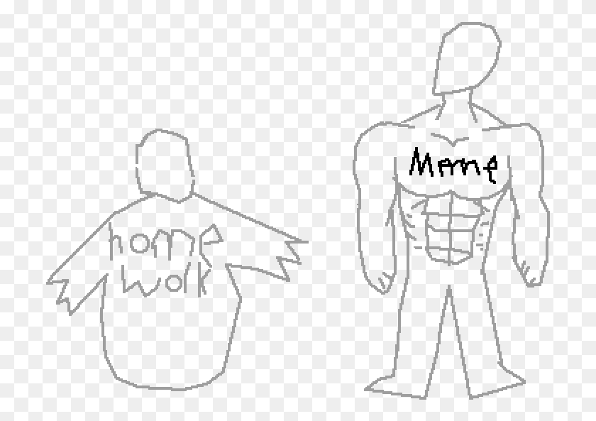 711x533 Home Work Vs Memes Sketch, Person, Human, Stencil HD PNG Download