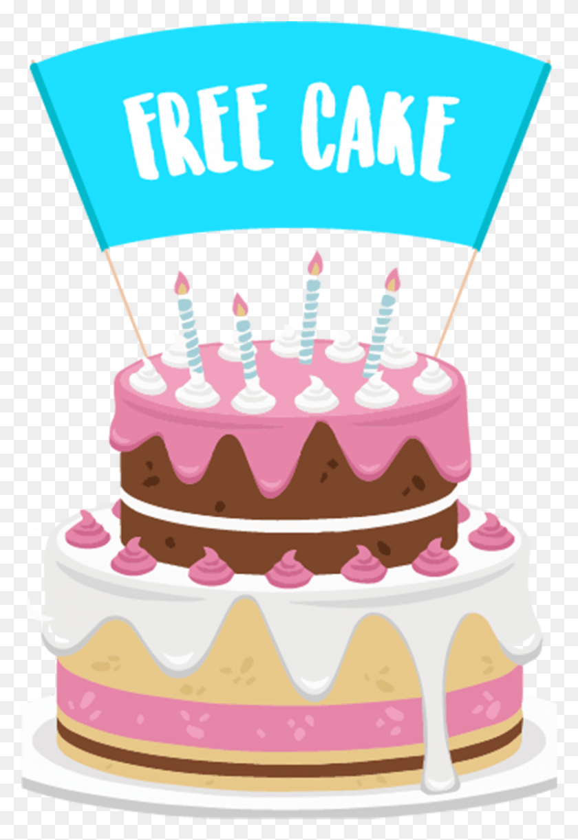 799x1191 Homebirthdayfree Cake Pink Birthday Cake, Dessert, Food, Icing HD PNG Download