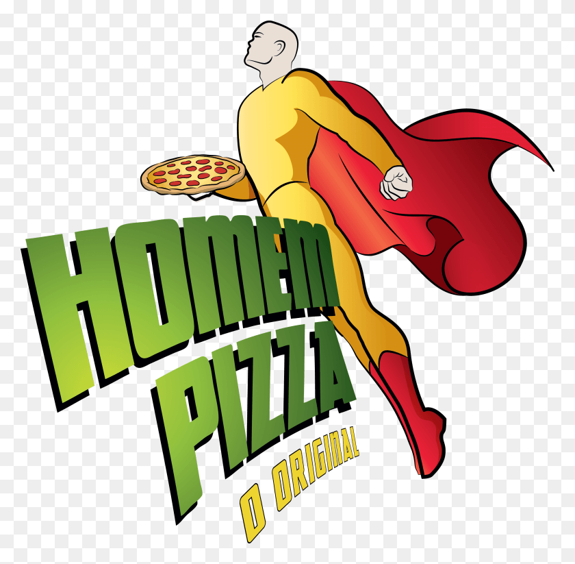 2897x2834 Homem Pizza Cartoon, Leisure Activities, Text, Graphics HD PNG Download