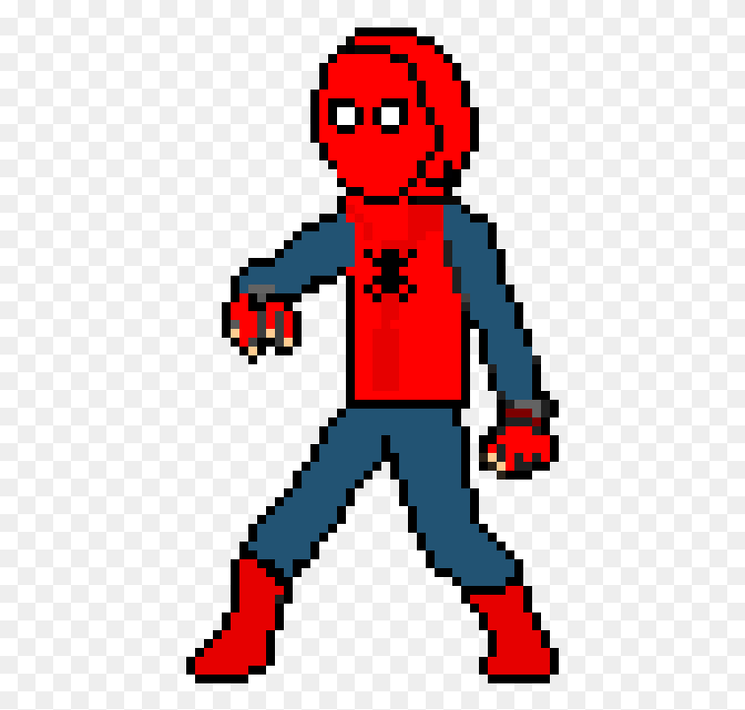 421x741 Homemade Suit By Coolphantomlink Spiderman Homecoming Pixel Art, Cross, Symbol, Minecraft HD PNG Download