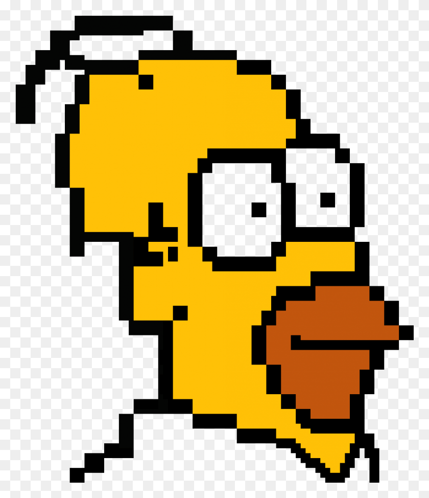 973x1141 Descargar Png Homer Simpson Pixel Art, Homer, Pac Man, Texto Hd Png