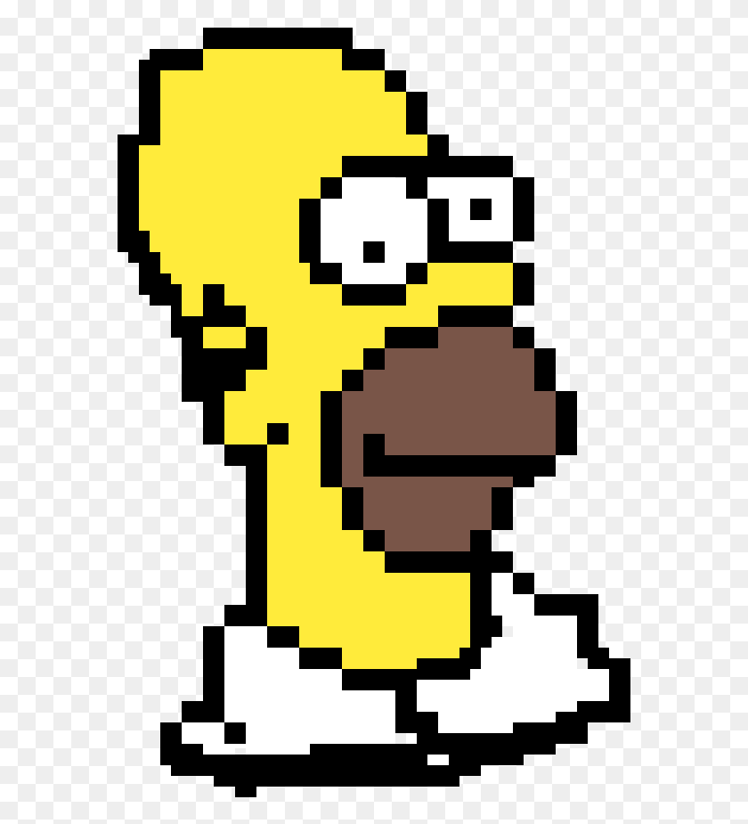577x865 Homer Simpson Pixel Art Homer Simpson, Pac Man HD PNG Download
