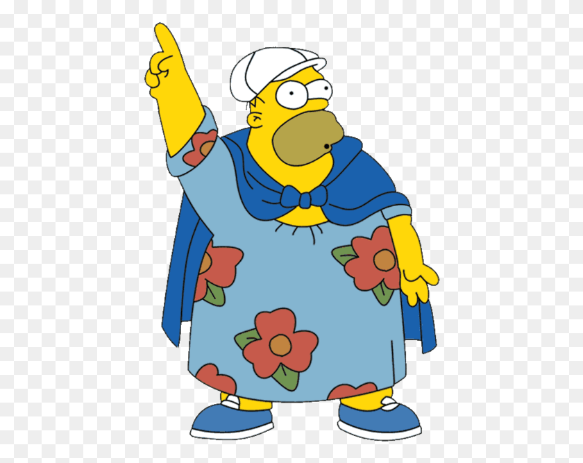 428x607 Homero Homer Wearing A Dress, Performer, Clothing, Apparel HD PNG Download