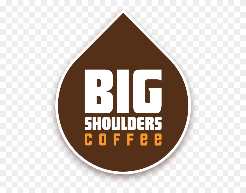 512x599 Descargar Png Big Shoulders Coffee, Big Shoulders, Logo, Etiqueta, Texto, Señal De Tráfico Hd Png