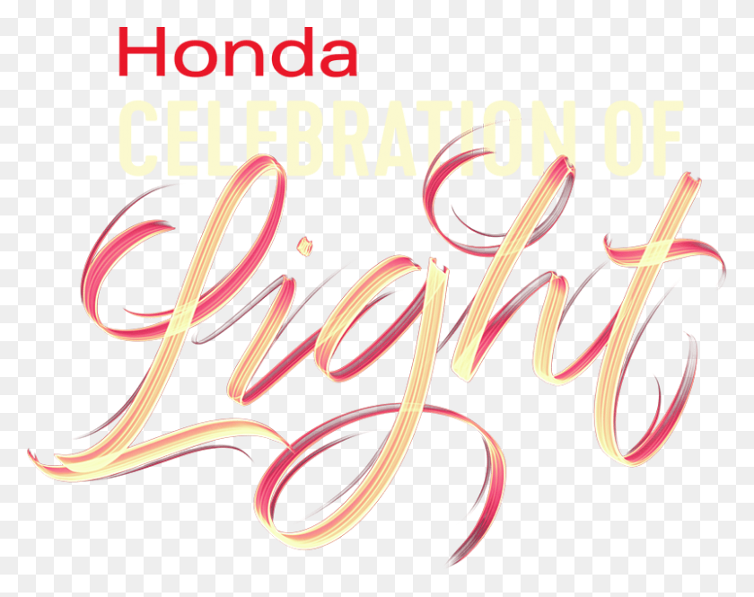 800x621 Honda Celebration Of Light 27 Июля 31 Августа 3 Августа Каллиграфия, Текст, Почерк, Лук Hd Png Скачать