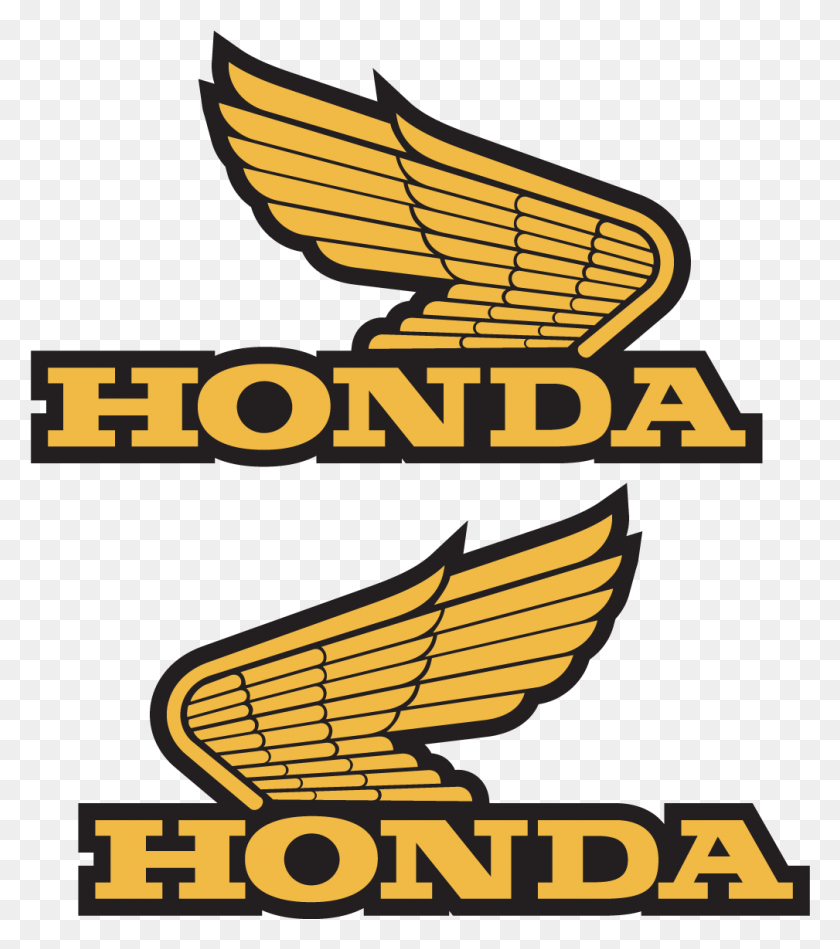 1009x1151 Honda Gold Wing Logo Decal Sticker Vector Logo Honda Gold, Symbol, Trademark, Emblem HD PNG Download