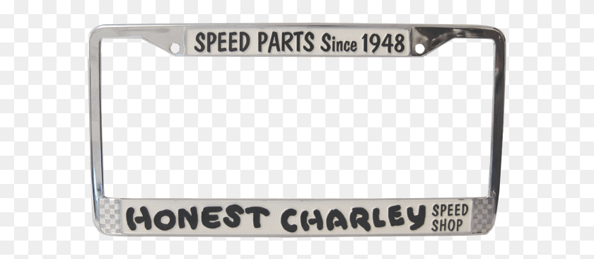 595x306 Honest Charley Tag Frame Speed Parts Since 1948 Illinois State University License Plate Frame, Text, Number, Symbol HD PNG Download