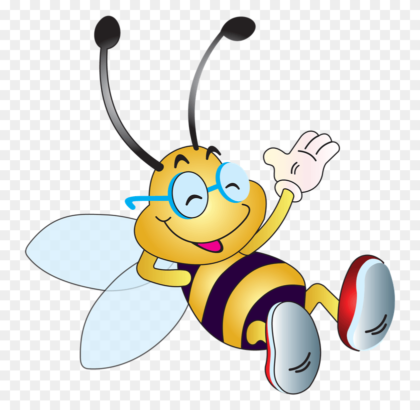 742x759 Honey Bee Cartoon Cartoon Bee Bee Clipart Clipart Transparent Background Bee, Insect, Invertebrate, Animal HD PNG Download