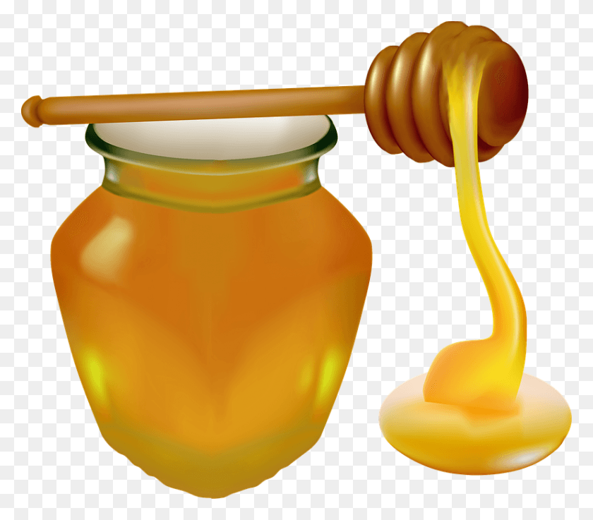 829x720 Honey Jar Honey Spoon Food Detox Sweet Glass, Plant, Mixer, Appliance HD PNG Download