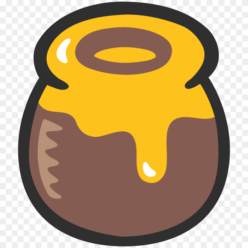 Honey Pot Emoji Jar, Food, Sweets Clipart PNG