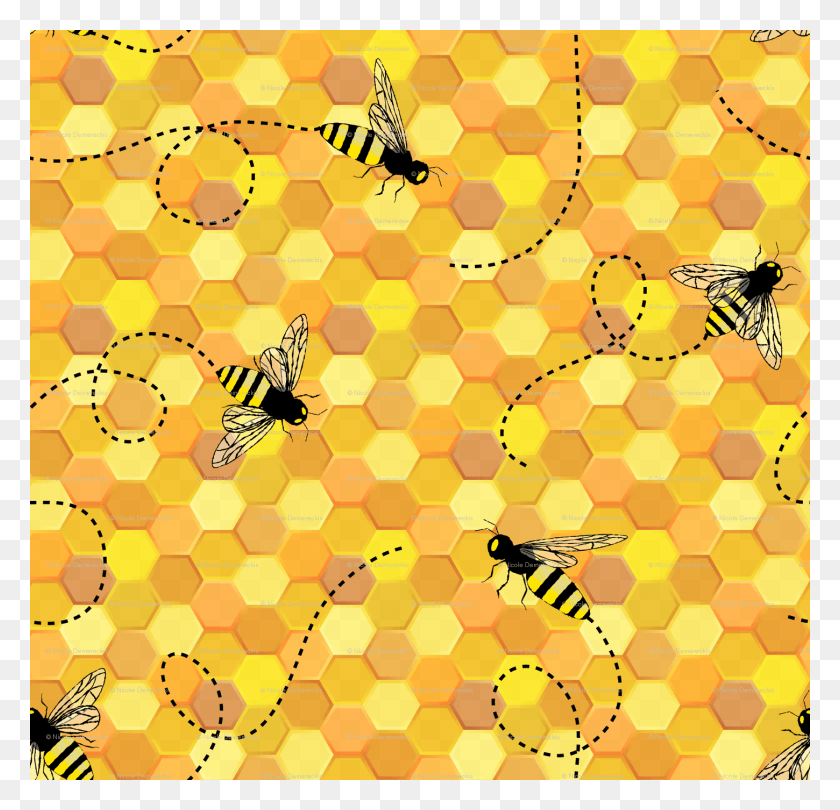 1450x1395 Honeybee, Honey Bee, Bee, Insect HD PNG Download
