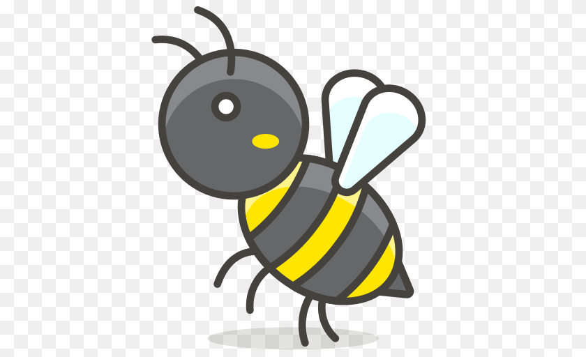 Honeybee Icon Of Vector Emoji, Animal, Bee, Honey Bee, Insect PNG