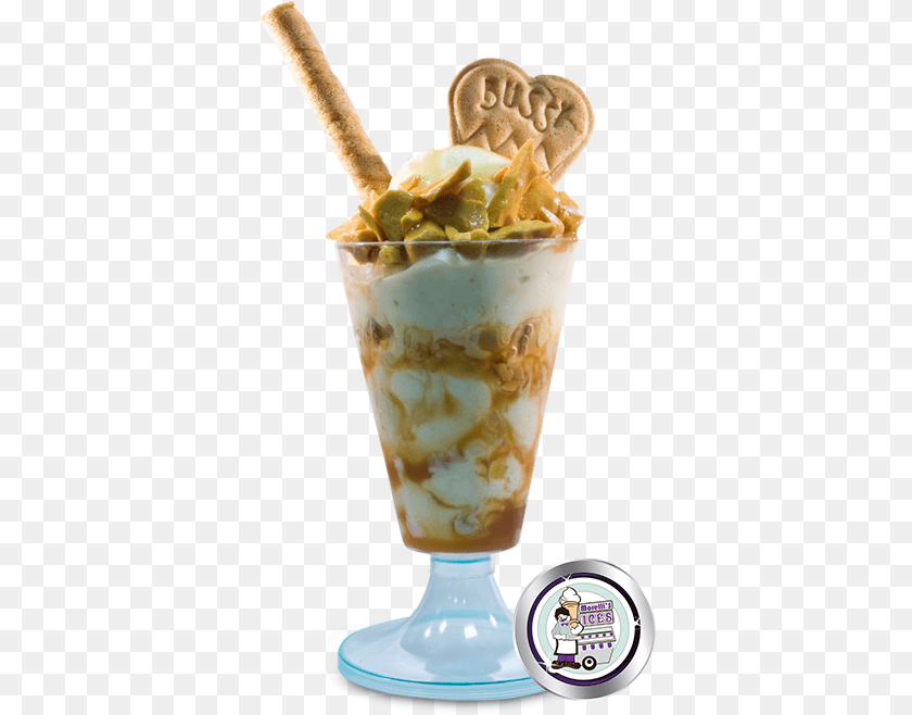 367x658 Honeycomb Crunch Sundae Blue Ice Cream Sundae, Dessert, Food, Ice Cream, Beverage Clipart PNG