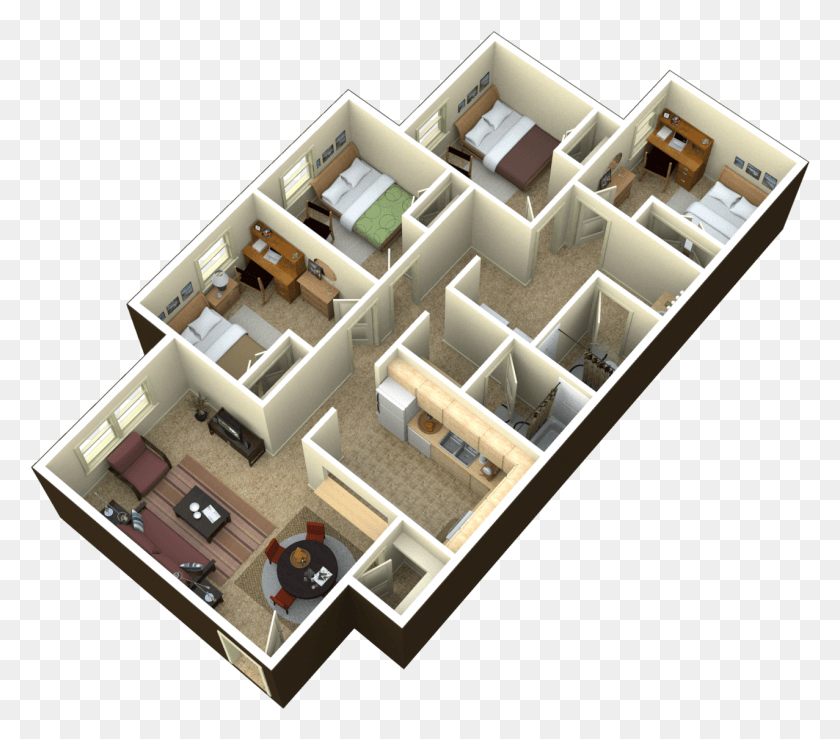 1277x1113 Honeysuckle Apartments Bloomsburg Bathroom, Floor Plan, Diagram HD PNG Download