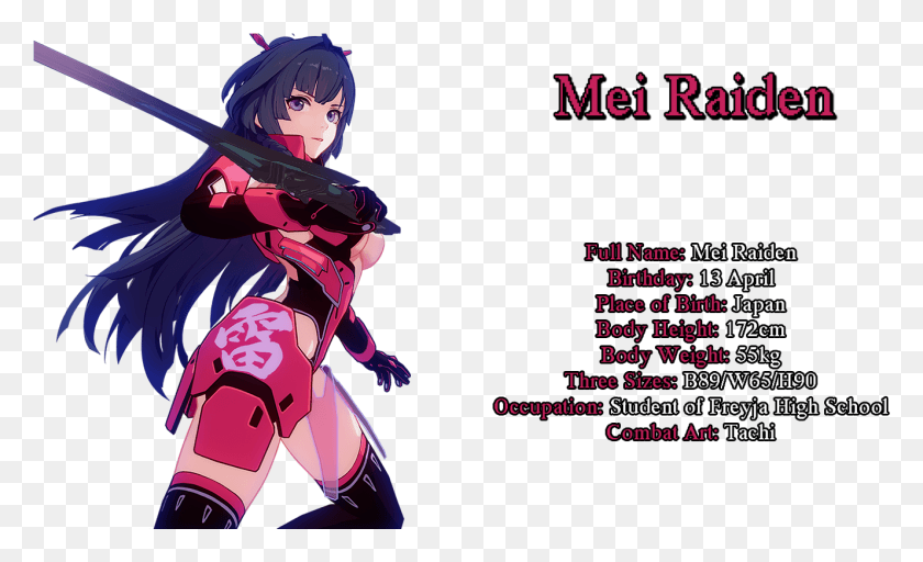 1327x769 Honkai Impact Valkyrja Mei Raiden, Комиксы, Книга, Манга Hd Png Скачать