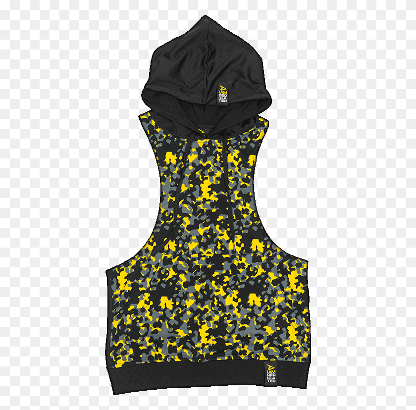 417x768 Hooded Stringer With Camo Pattern On Front Side Dedicated Hooded Stringer Camo, Clothing, Apparel, Person HD PNG Download