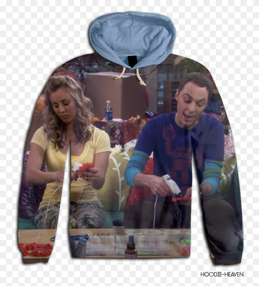 751x869 Hoodie Heaven Big Bang Big Bang Theory Sheldon Cooper Girl, Person, Human, Clothing HD PNG Download