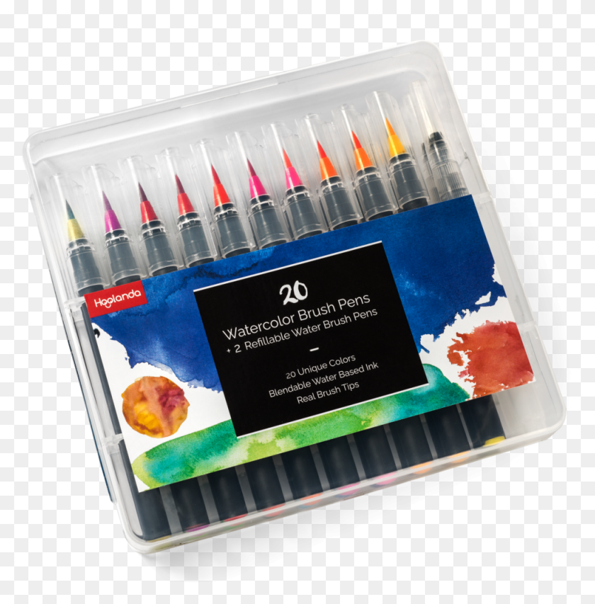 975x992 Hoolanda Watercolor Brush Pens Watercolor Paint, Marker HD PNG Download