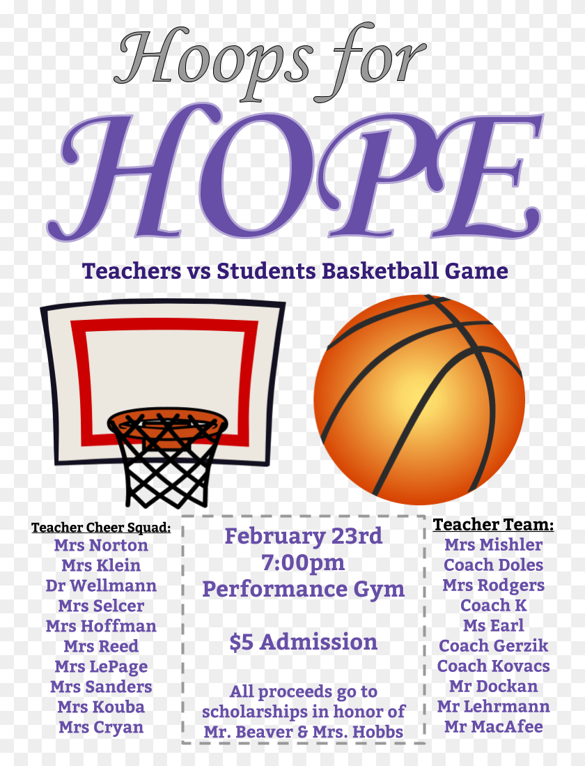 752x1039 Hoops For Hope Basketball Game Fundraiser Basketball Fundraiser Ad, Advertisement, Poster, Flyer HD PNG Download