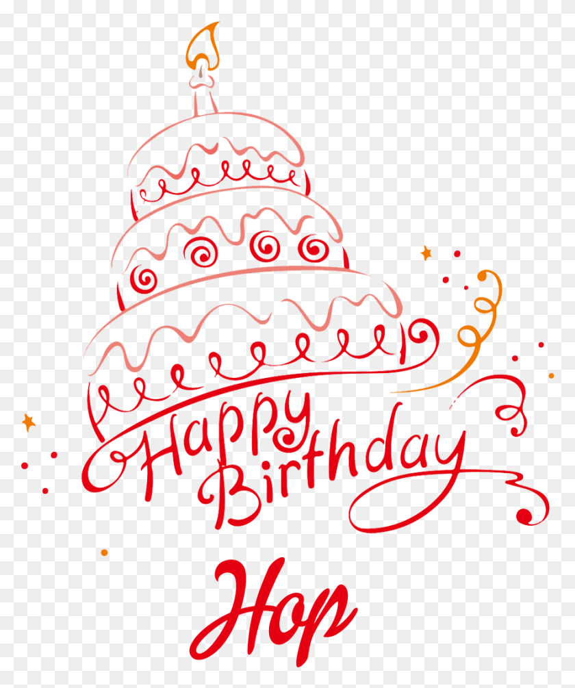 881x1068 Hop Happy Birthday Vector Cake Name Happy Birthday Tanu Cake, Text, Handwriting HD PNG Download