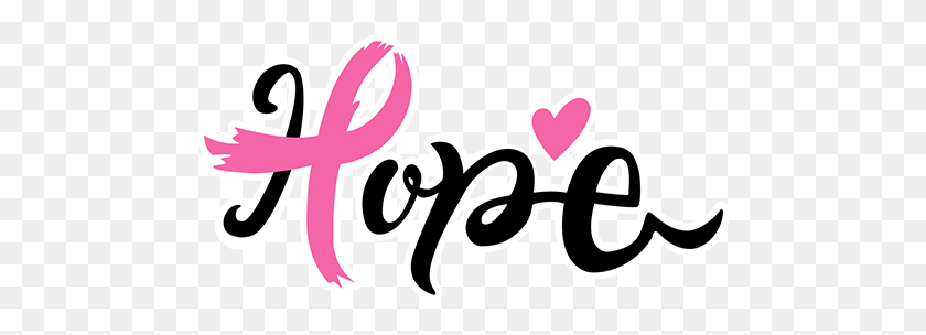 485x244 Hope Women Breast Cancer Pink Ribbon Calligraphy, Text, Label, Handwriting HD PNG Download