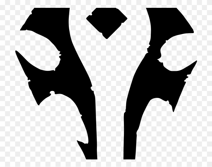722x601 Horde Symbol 01 Black And White Horde Logo, Gray, World Of Warcraft HD PNG Download