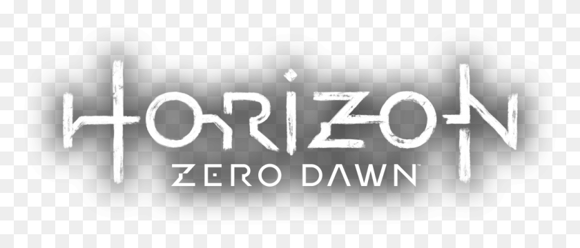 1104x425 Descargar Png Horizon Zero Dawn Logo Horizon Zero Dawn, Texto, Etiqueta, Alfabeto Hd Png