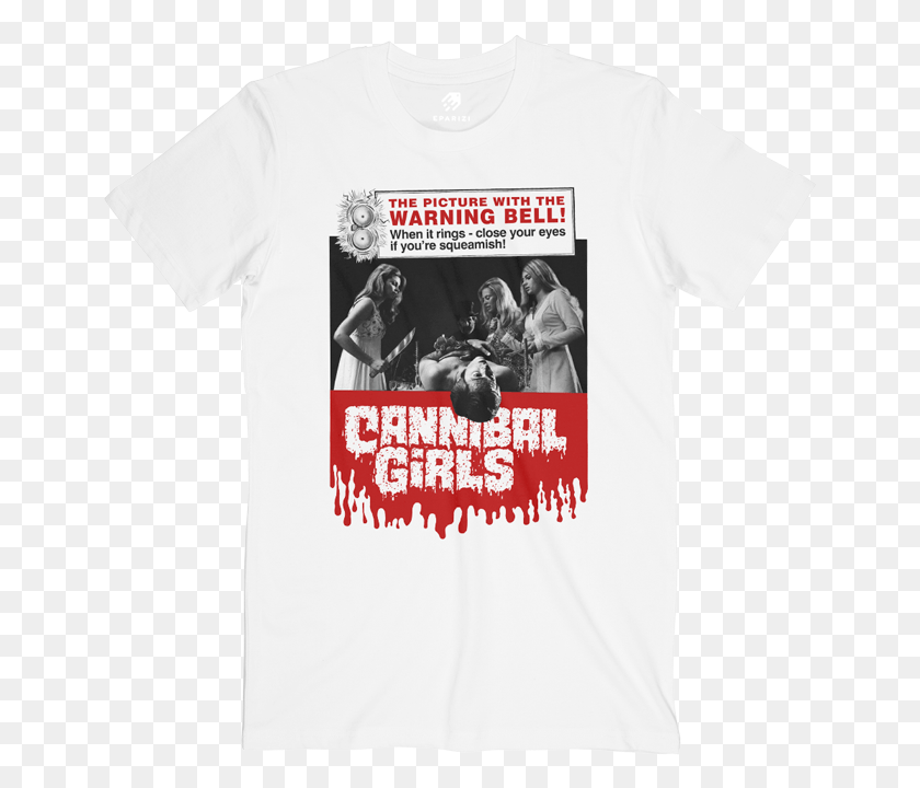 653x660 Horror Movie T Shirt Cannibal Girls Women Equality T Shirts, Clothing, Apparel, Person HD PNG Download
