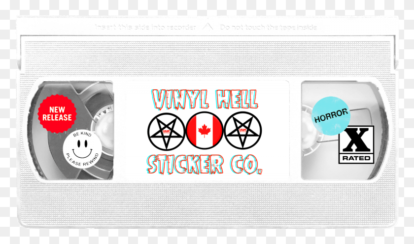 1248x696 Horror Vhs Stickers By Vinyl Hell Sticker Co White Vhs Tapes, Text, Label, Id Cards HD PNG Download
