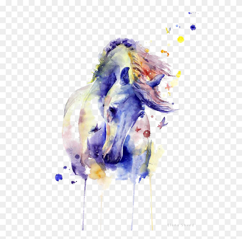 547x769 Horse 5s Plus Iphone 5c Free Hq Image Clipart Watercolor Horse Tattoo Design, Modern Art, Graphics HD PNG Download