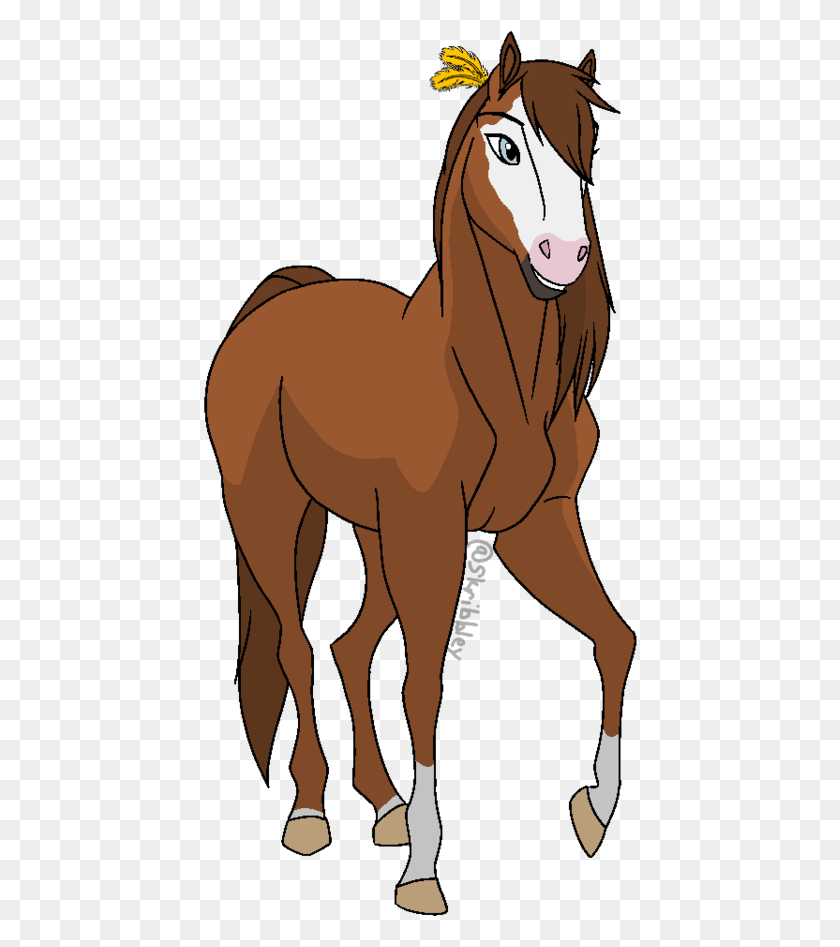 434x887 Horse Clipart Spirit Anime Horse Drawing, Mammal, Animal, Wildlife HD PNG Download