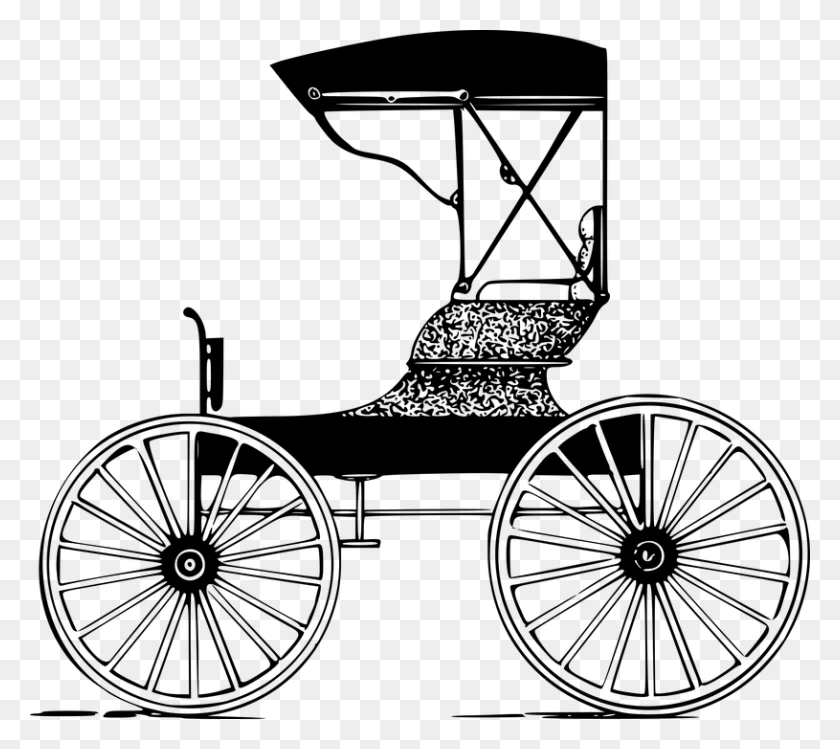 815x720 Horse Drawn Carriage Clipart Transparent Old Carriage Clipart, Gray, World Of Warcraft HD PNG Download