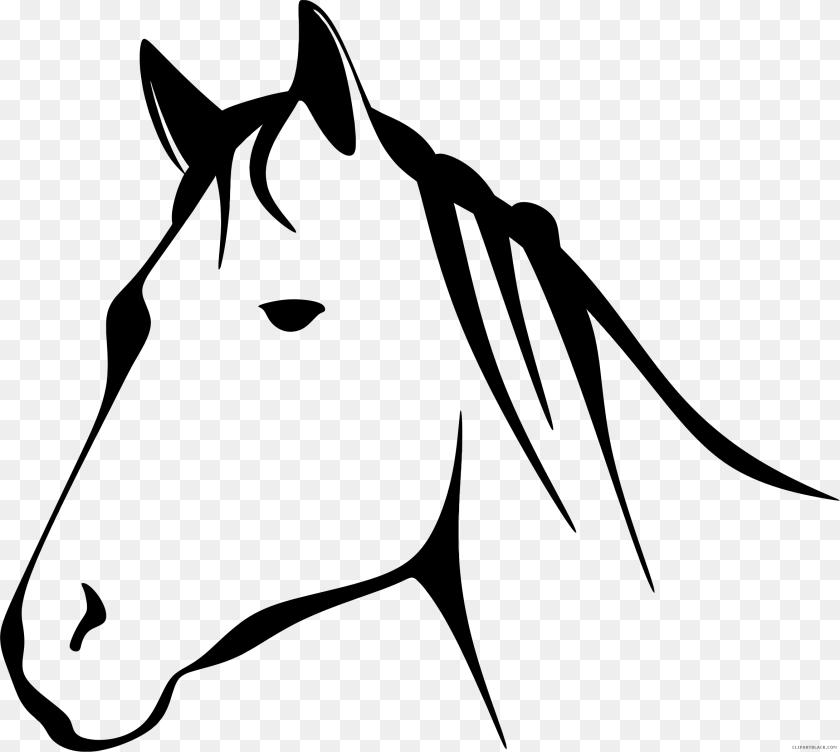 2348x2101 Horse Head Mask Clip Art Black And White Horse Clipart, Gray Transparent PNG