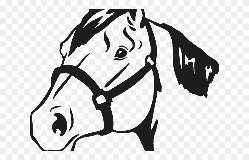 640x480 Horse Head Silhouette Horse Head Sihlouette, Stencil HD PNG Download