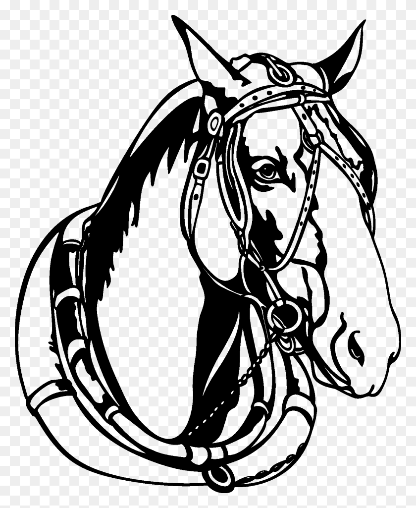 1433x1773 Силуэт Головы Лошади Лошадь Вектор, Подкова, Трафарет, Млекопитающее Png Скачать