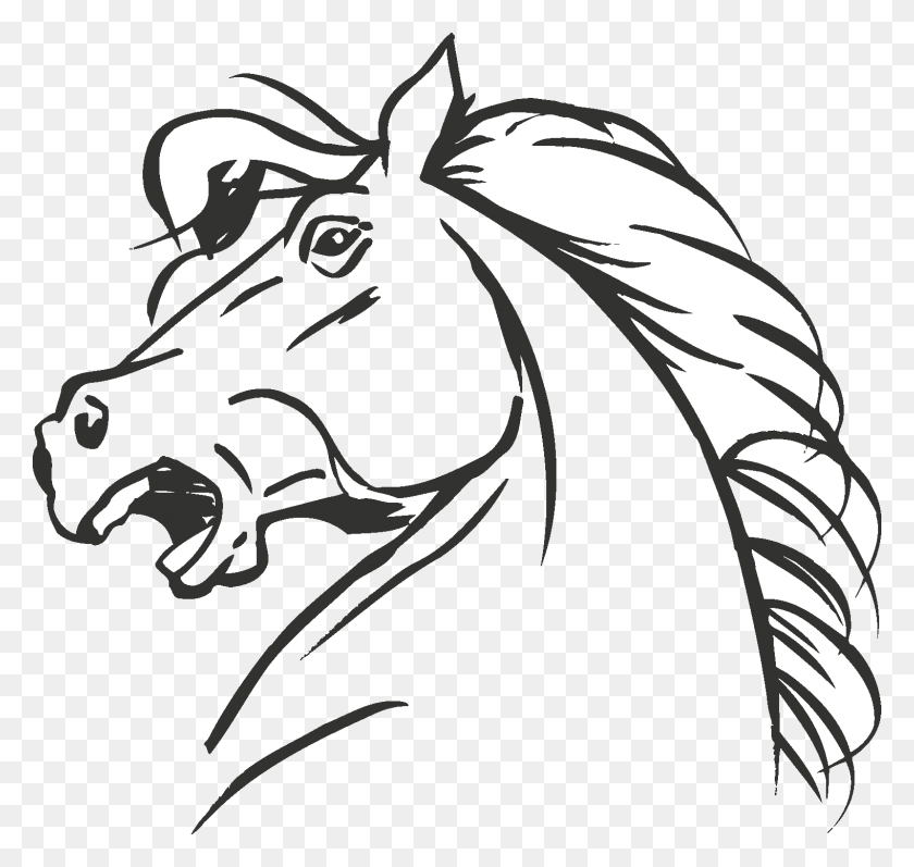 1520x1438 Horse Head Silhouette Paso Imagenes De Caballos Para Dibujar, Sketch HD PNG Download