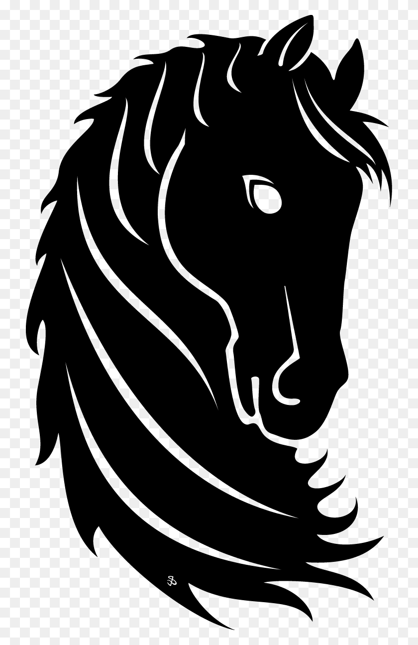 736x1235 Horse Head Silhouette Vector, Gray, World Of Warcraft HD PNG Download