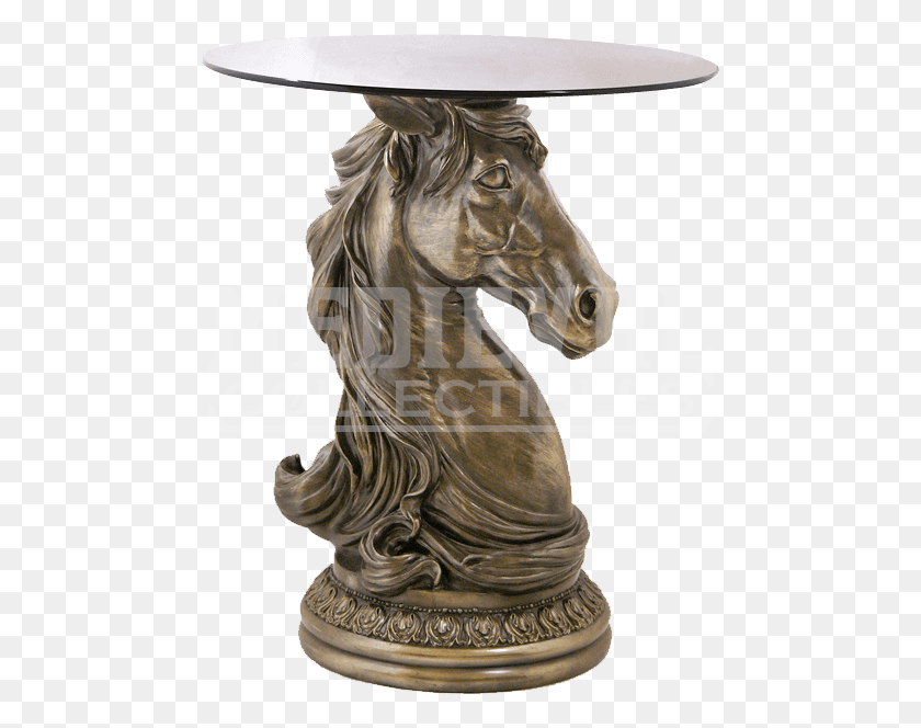 474x604 Horse Head Table, Figurine, Statue, Sculpture HD PNG Download