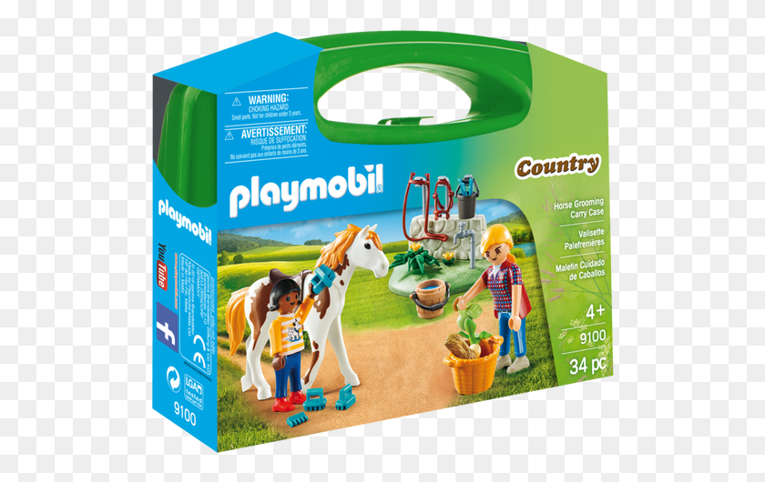 512x470 Лошадь Playmobil Country Car, Млекопитающее, Животное, Человек Hd Png Скачать