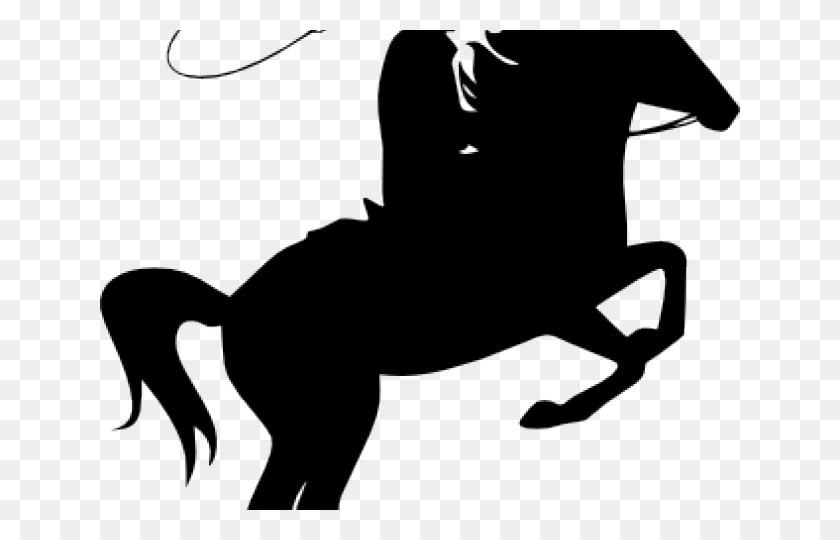 640x480 Horse Roping Clip Art Cowboy On Horse Silhouette, Mammal, Animal HD PNG Download