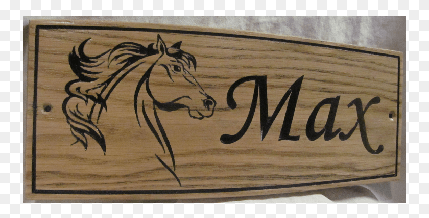 751x368 Horse Stable Sign Mustang Head Clipart, Text, Handwriting, Label HD PNG Download