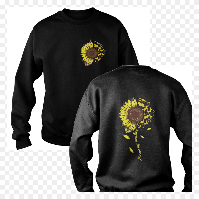 1010x1010 Horse Sunflower You Are My Sunshine Sweater Sweater, Clothing, Apparel, Sweatshirt HD PNG Download