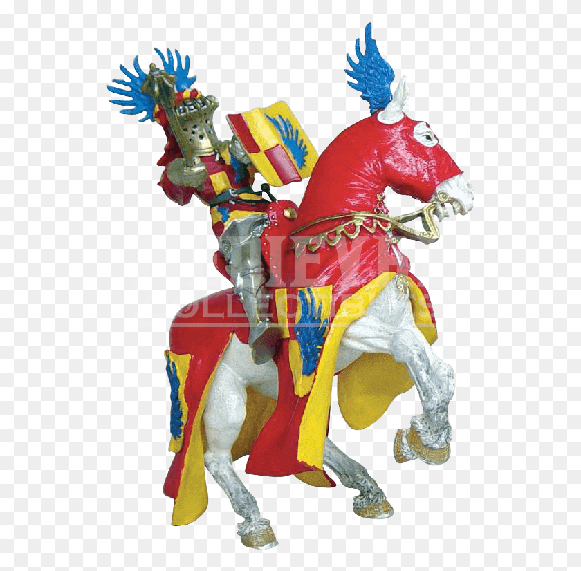 535x766 Horse With Red Robes And Blue Wings Figurine, Toy, Poster, Advertisement HD PNG Download