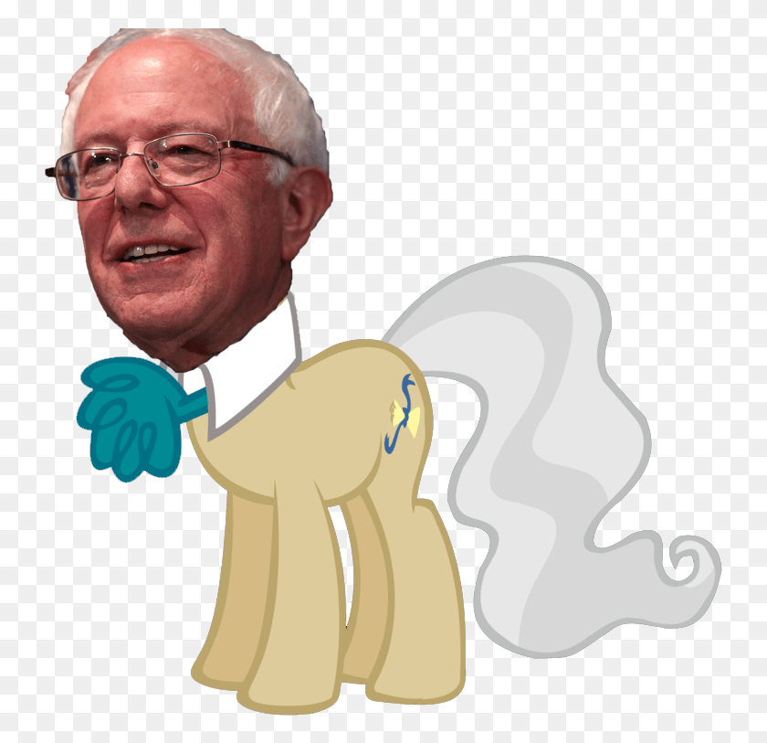 743x753 Horsie Sanders 4 Prez Bernie Sanders My Little Pony, Person, Human, Glasses HD PNG Download