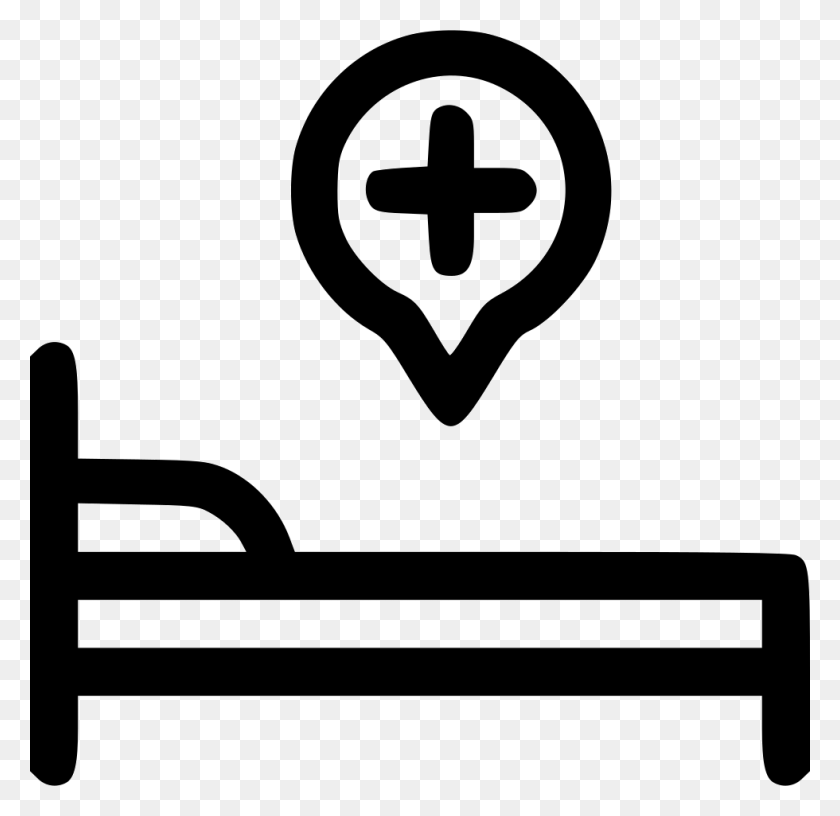 980x950 Hospital Bed Comments Cross, Symbol, Stencil HD PNG Download