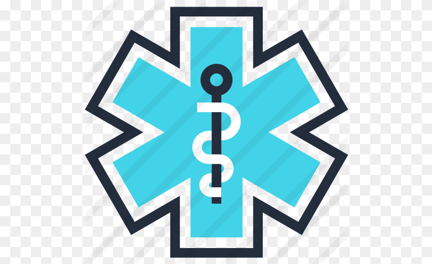 513x513 Hospital Tactical Star Of Life Sticker PNG