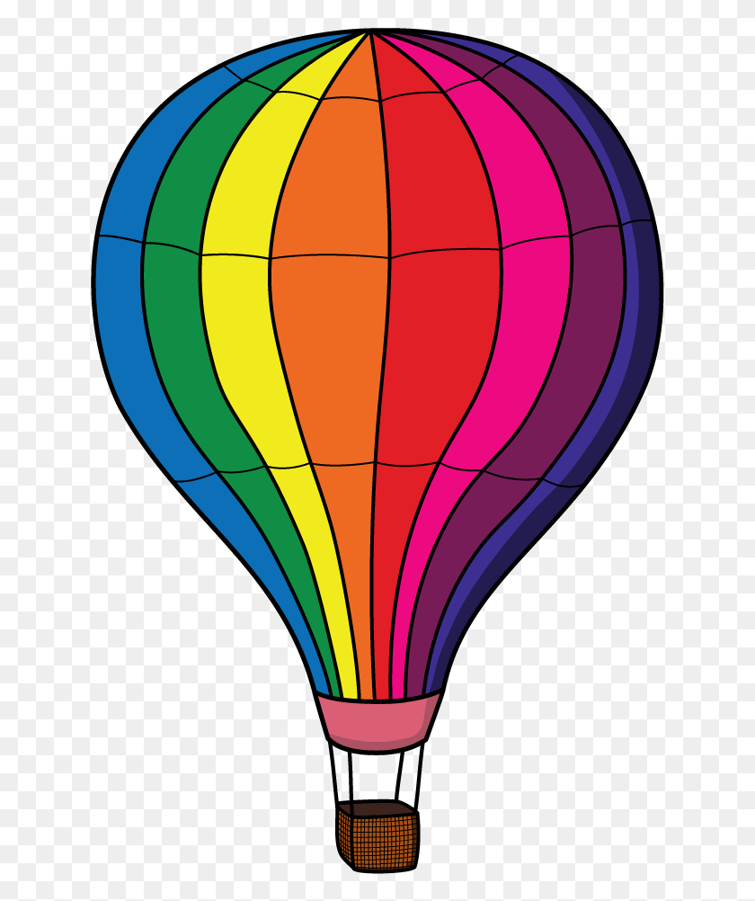 639x942 Hot Air Balloon Easy Drawing, Ball, Vehicle, Transportation HD PNG Download